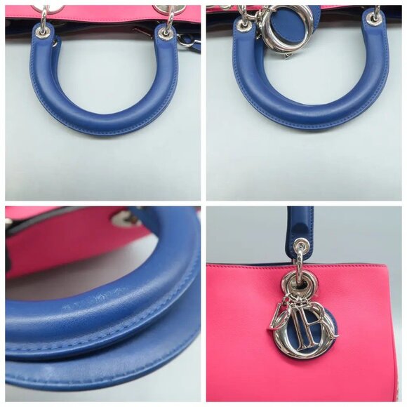 CHRISTIAN DIOR DIORISSIMO MULTICOLOR CALFSKIN+PYTHON SKIN-MEDIUM-100% AUTHENTIC! - Picture 10 of 13